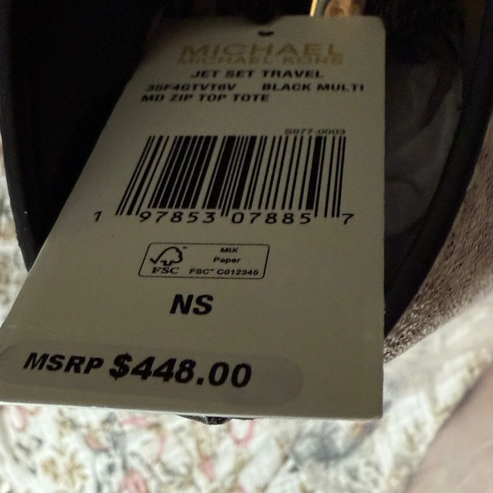 Michael Kors Two-Tone Black and Cream Tote - Picture 2 of 5
